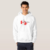 Veste À Capuche Carte de script Canada simple moderne (Devant entier)