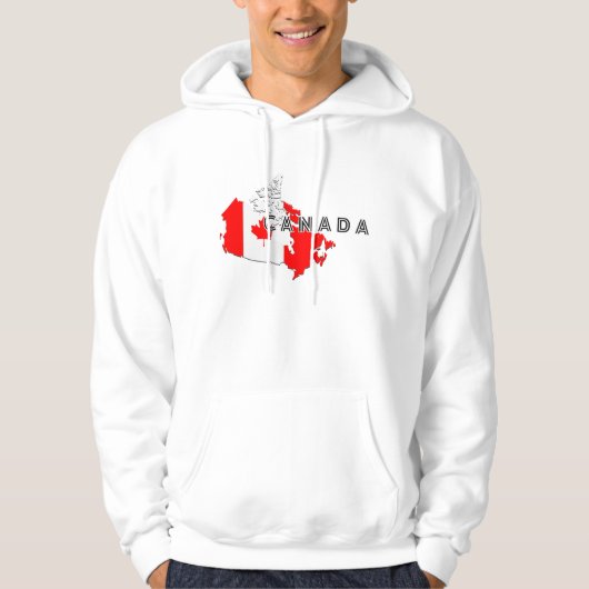 Veste À Capuche Carte de script Canada simple moderne (Devant)
