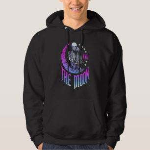 Veste À Capuche Carte de tarot de lune couple squelette gothique v