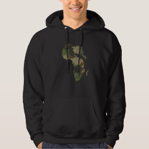 Veste À Capuche Carte du continent africain Motif camouflage Safar