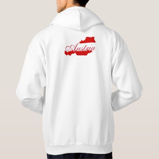 Veste À Capuche Carte du drapeau autrichien (Dos)