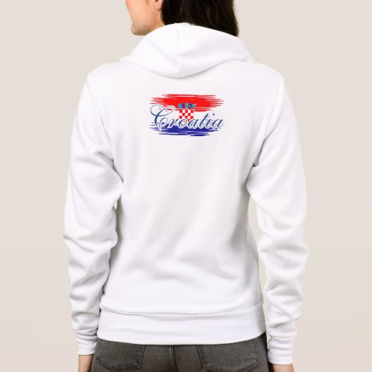 Veste À Capuche Carte du drapeau de la Croatie (Dos)