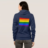 Veste À Capuche Carte du drapeau de l'État américain pour les LGBT (Dos entier)