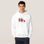 Veste À Capuche Carte du drapeau de Pologne Canada (Devant entier)