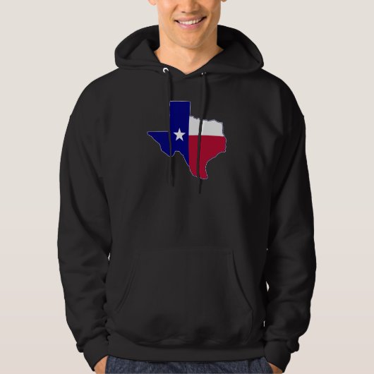 Veste À Capuche Carte du drapeau du Texas (Devant)