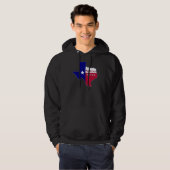 Veste À Capuche Carte du drapeau texan natif (Devant entier)