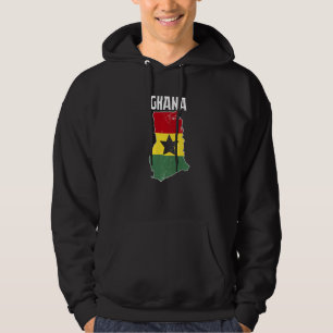 Veste À Capuche Carte du Ghana Pays africain Drapeau ghanéen