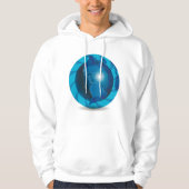 Veste À Capuche Carte du monde Globe Bleu Moderne (Devant)