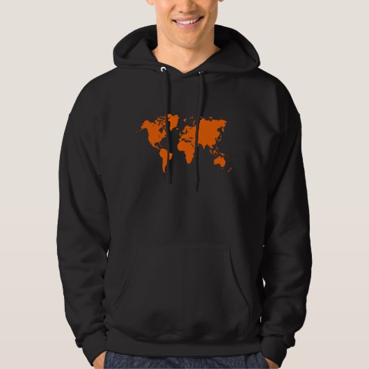 Veste À Capuche Carte du monde - Orange (Devant)