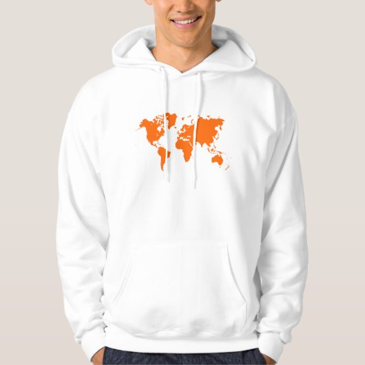 Veste À Capuche Carte du monde - Orange (Devant)