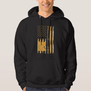 Veste À Capuche Carte du parc national de Yellowstone Amérique Éta