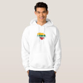 Veste À Capuche Carte lituanienne simple moderne Drapeau (Devant entier)