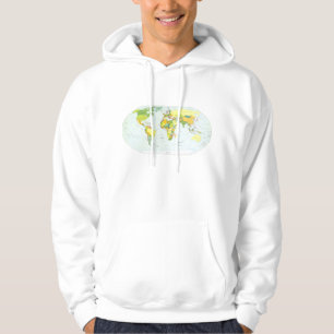 Veste À Capuche Carte mondiale Globe Pays Atlas
