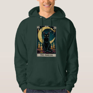 Veste À Capuche Carte Tarot Chat Noir éffrayant