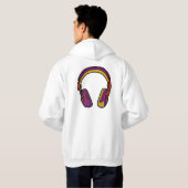 Veste À Capuche casque dj couleur (Dos entier)