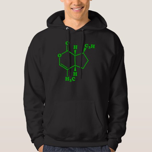 Veste À Capuche Catnip Nepetalactone Formule chimique moléculaire (Devant)