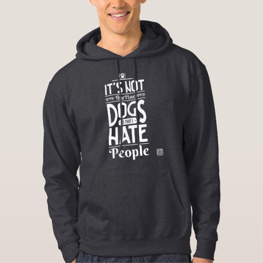 Veste À Capuche Ce n'est pas que j'aime les chiens (Devant)