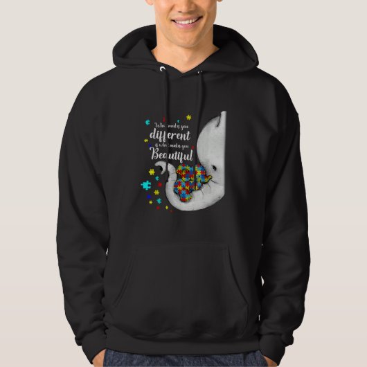 Veste À Capuche Ce qui vous rend différent Éléphant Maman Enfant A (Devant)