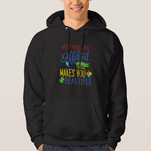 Veste À Capuche Ce Qui Vous Rend Différents Vous Rend Beau Auti (Devant)