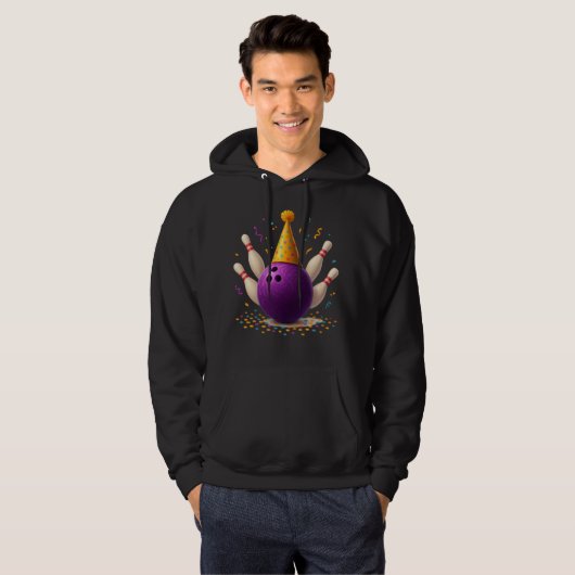 Veste À Capuche Célébration de fête de bowling 🎳✨ (Devant entier)