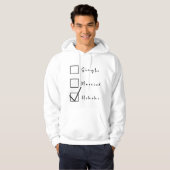 Veste À Capuche célibataire, marié, Hehehe drôle relation (Devant entier)