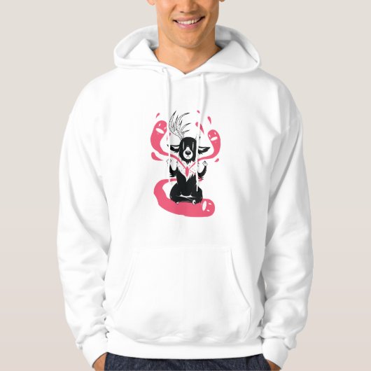Veste À Capuche Cerf méditatif (Devant)