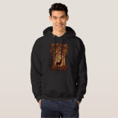 Veste À Capuche Cerfs fauniques de la forêt d'automne (Devant entier)