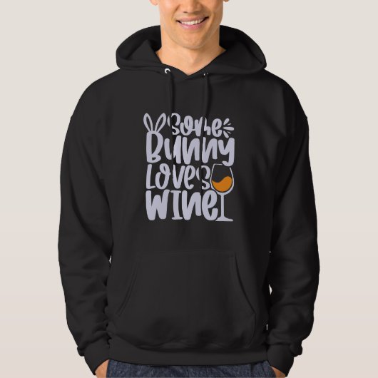 Veste À Capuche Certain Lapin Aime le Vin Actif (Devant)