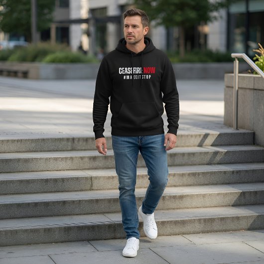 VESTE À CAPUCHE CESSEZ-LE-FEU MAINTENANT