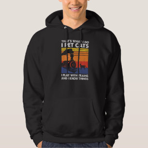 Veste À Capuche C'est ce que je fais Je Pet Chats Je Joue Avec Tra