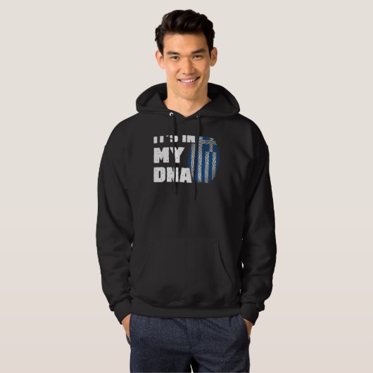 Veste À Capuche C'est dans mon ADN Grèce Drapeau Empreinte Hommes (Devant entier)