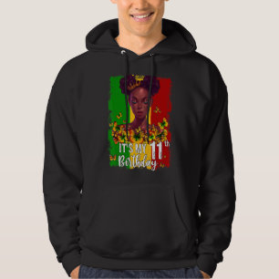 Veste À Capuche C'est mon 11e anniversaire 11 ans Black Melanin W