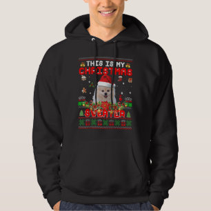 Veste À Capuche C'Est Mon Chandail De Noël Chien Poméranien Vilain