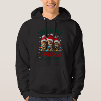 Veste À Capuche C'est mon maillot de pyjama de Noël Chaton Amoureu