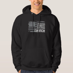 Veste À Capuche C'Est Notre Pays Pas Votre Église Drapeau Américai
