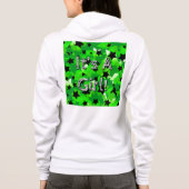 Veste À Capuche C'est une fille ! Étoiles en vert (Dos)