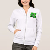 Veste À Capuche C'est une fille ! Étoiles en vert (Devant)