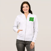 Veste À Capuche C'est une fille ! Étoiles en vert (Devant entier)