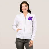 Veste À Capuche C'est une fille ! Étoiles violettes (Devant entier)