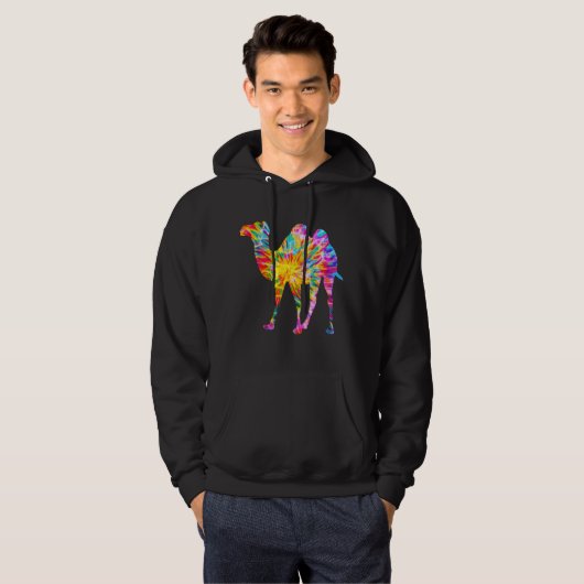 VESTE À CAPUCHE CHAMEAU TIE DYE (Devant entier)