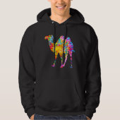 VESTE À CAPUCHE CHAMEAU TIE DYE (Devant)