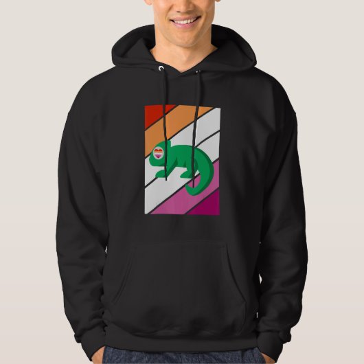 Veste À Capuche Chameleon Pride Lesbian Flag LGBTQ Proud Ally Prid (Devant)