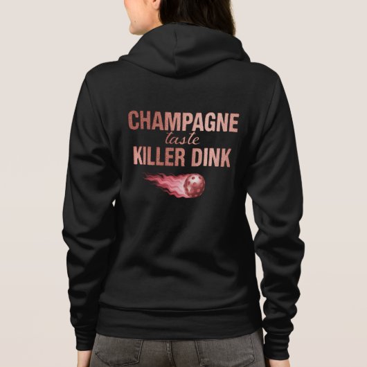 Veste À Capuche Champagne Taste Killer Dink - Rose Gold Pickleball (Dos)