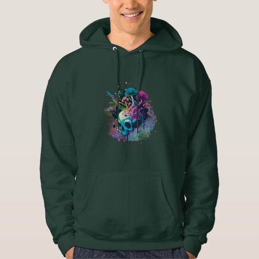 Veste À Capuche Champignons Imaginaires (Devant)