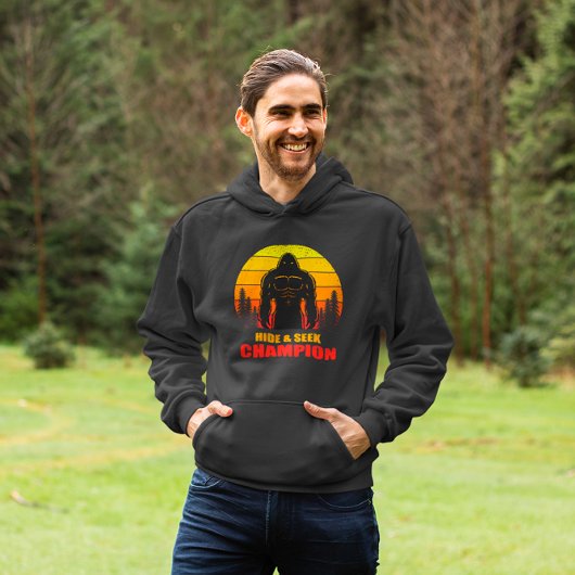 Veste À Capuche Champion de cache-cache Bigfoot Cadeau drôle