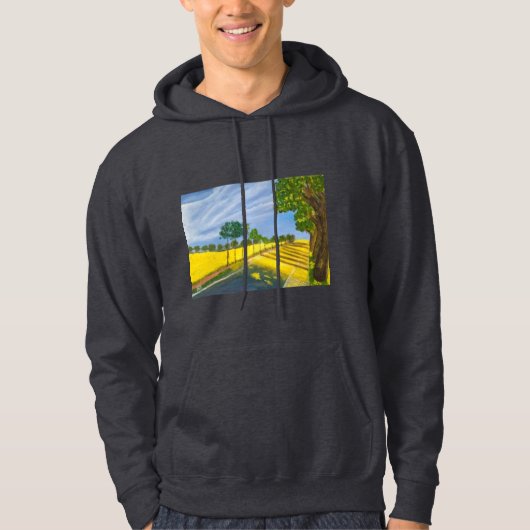 Veste À Capuche Champs dorés et chemin (Devant)