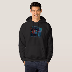 Veste À Capuche Chandail à capuchon noir pour hommes Quantum Eye