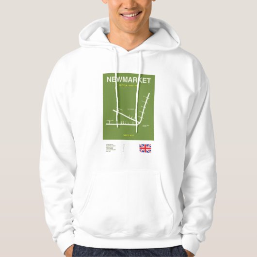 Veste À Capuche Chandail à impression de course hippique minimalis (Devant)