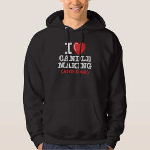 Veste À Capuche Chandlemaker I Love Candle Making Et Chiens Graphi