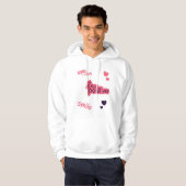 Veste À Capuche Chansons positives Stickers Coeurs (Devant entier)